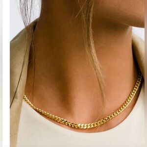 NEW Uncommon James Gold Rebellious Curb Chain Necklace